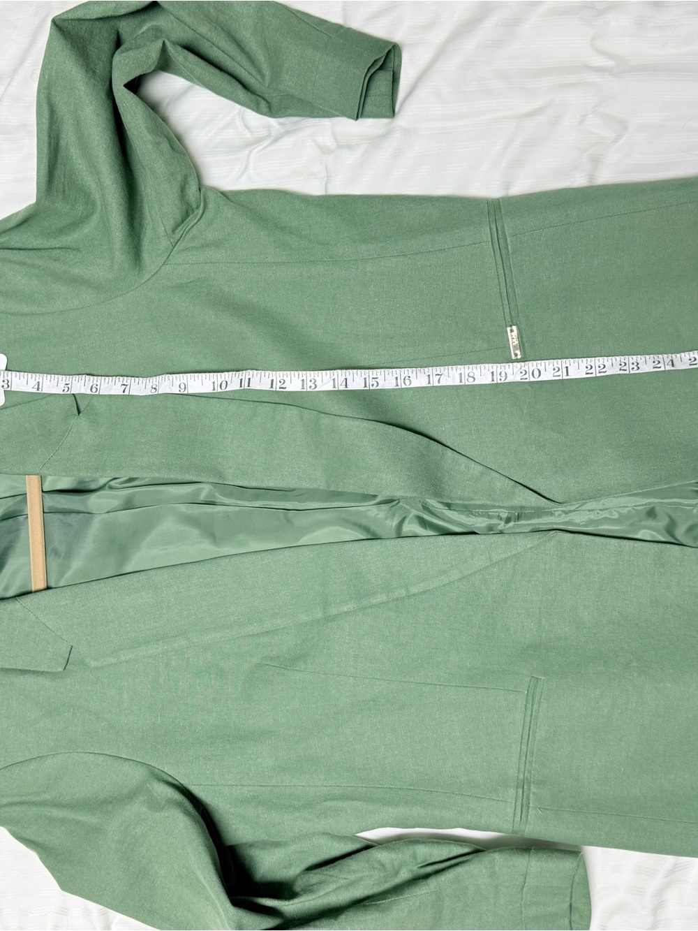 Jones New York Green Open-Front Blazer Jacket - Picture 7 of 7